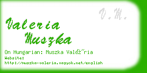 valeria muszka business card